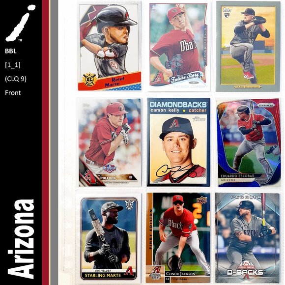 MLB Other - Arizona Diamondbacks  9 Card Lot -  BBL [1_1]